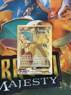 Dragonite EX Full Art Golden Holo Card 106/108 Evolutions XY - Image 1