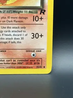 Dark Flareon 35/82 Team Rocket Non-Holo - TCG Pokemon - LP - Image 4