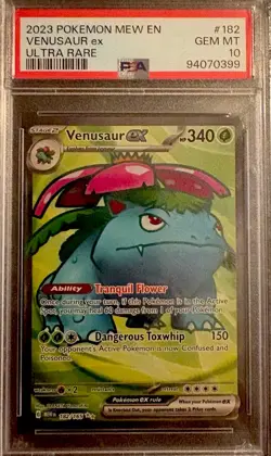 Pokemon Venusaur EX Holo Ultra Rare TCG Card 182/165 Scarlet & Violet 151 PSA 10 - Image 1