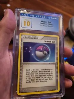 (POP 1) CGC 10 PRISTINE Master Ball Trainer 88/107 EX Deoxys Pokemon Card - Image 1