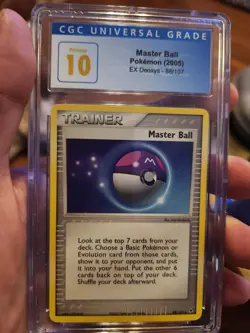 (POP 1) CGC 10 PRISTINE Master Ball Trainer 88/107 EX Deoxys Pokemon Card - Image 2