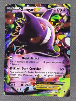Pokemon TCG Gengar EX 34/119 Phantom Forces Ultra Rare Card - Image 1