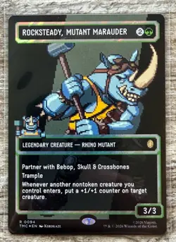 MTG TMNT ROCKSTEADY, MUTANT MARAUDER - Surge Foil Borderless Pixel #0094 | TMC - Image 1