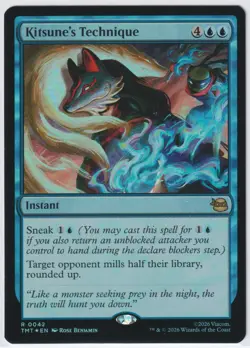 Kitsune's Technique 42 TMNT Magic The Gathering R Foil NM - Image 1