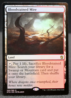 Bloodstained Mire – Khans of Tarkir – Foil – #230 – Light Play – MTG - Image 1