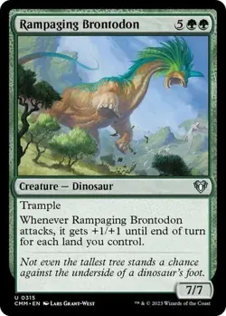 Rampaging Brontodon Commander Masters Foil - Image 1