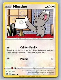 Minccino #124/172 SWSH09: Brilliant Stars Common - Pokemon Cards F53 - Image 1