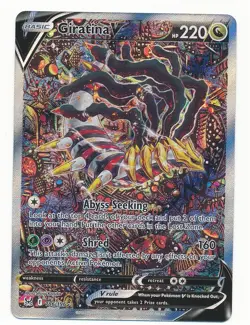 2022 POKEMON LOST ORIGIN ALTERNATE ART FULL ART GIRATINA V #186 MINT - Image 1