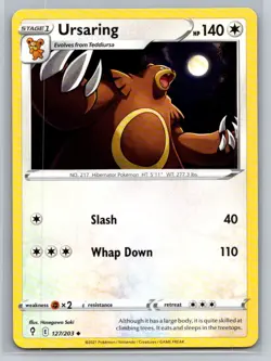 Ursaring #127/203 SWSH07: Evolving Skies Uncommon - Pokemon Cards F54 - Image 1