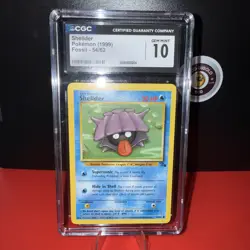1999 Pokemon Fossil Shellder 1st Ed 54/62 CGC 10 GEM MINT WotC Vintage 🐚💎 - Image 1