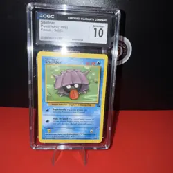1999 Pokemon Fossil Shellder 1st Ed 54/62 CGC 10 GEM MINT WotC Vintage 🐚💎 - Image 3