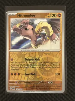 Hitmonlee 106/165 Reverse Holo Scarlet & Violet 151 Set Pokemon Card 2023 NM - Image 1