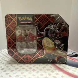 Shiny Charizard ex Paldean Fates Scarlet and Violet Pokemon TCG Tin - Image 1
