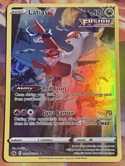 Pokemon TCG: 2023 Crown Zenith Latias Full Art Fusion Strike Stamp GG20/GG70 - Image 1