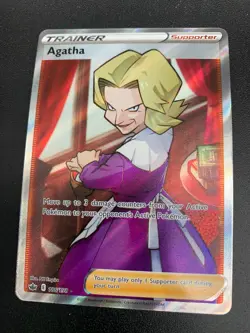 Agatha - 186/198 - Full Art Ultra Rare Sword & Shield: Chilling Reign Pokemon NM - Image 1