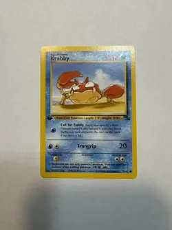 Krabby 1ST EDITION 51/62 Fossil 1999 Regular Pokemon TCG - Image 2