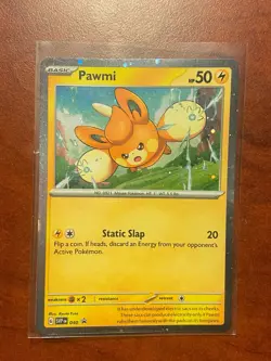 Pokemon TCG Pawmi (Cosmos Holo) 040 Sv: Scarlet & Violet Black Star Promo - Image 3