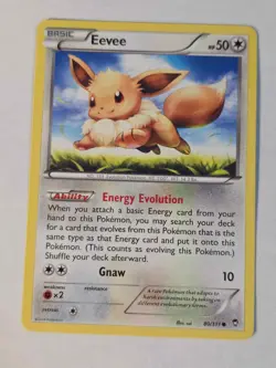 Eevee 80/111 Common Furious Fists Pokemon NM - Image 1