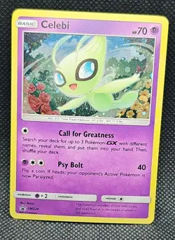 Pokemon TCG Celebi SM224 Black Star Promo Cosmos Holo NM - Image 1