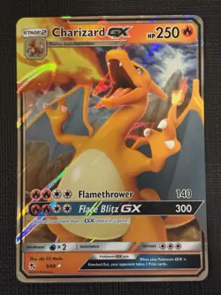 2019 POKEMON HIDDEN FATES CHARIZARD GX 9/68 ULTRA RARE - Image 1