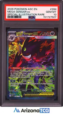 Pokemon 2026 Mega Gengar ex 284/217 Full Art SIR Ascended Heroes GEM MINT PSA 10 - Image 1