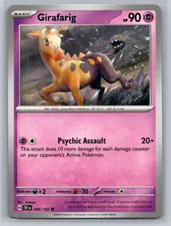 Girafarig #066/162 SV05: Temporal Forces Common - Pokemon Cards D76 - Image 1