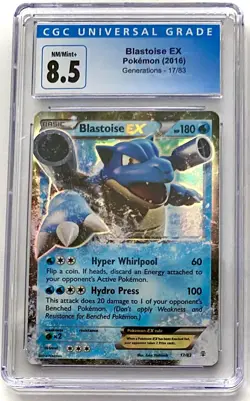 2016 Pokemon XY Generations Blastoise EX 17/83 CGC 8.5 NM/Mint + - Image 1