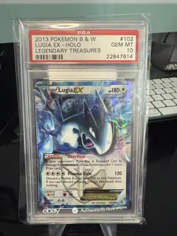 Pokemon Lugia EX Legendary Treasures Ultra Rare #102 PSA 10 Gem Mint POP 48 - Image 1