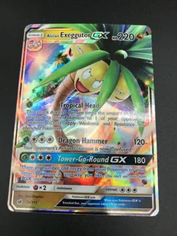 Alolan Exeggutor GX ULTRA RARE 74/111 Pokemon Sun Moon Crimson Invasion Holo NM - Image 2