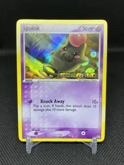 Spoink Reverse Holo 65/106 Pokemon TCG EX Emerald Stamped LP - Image 1