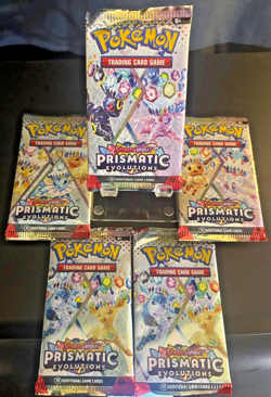 Pokemon Prismatic Evolutions Booster Packs Lot (5X Packs) Scarlet & Violet - Image 1