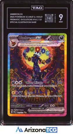 Pokemon 2025 Umbreon ex 161/131 SIR Prismatic Evolutions TAG 9 - Image 1