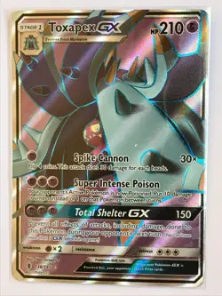 Toxapex GX FULL ART ULTRA RARE 136/145 Pokemon SM Guardians Rising HOLO 2017 - Image 1