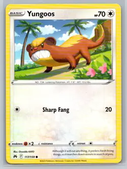 Yungoos #117/159 Crown Zenith Common - Pokemon Cards F54 - Image 1