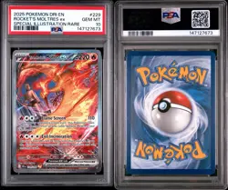 2025 POKEMON DRI EN DESTINED RIVALS 229 TEAM ROCKET'S MOLTRES EX PSA 10 GEM MINT - Image 3
