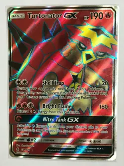 Turtonator GX FULL ART ULTRA RARE 131/145 SM Guardians Rising Pokemon HOLO NM - Image 1