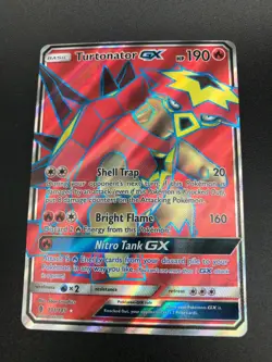 Turtonator GX FULL ART ULTRA RARE 131/145 SM Guardians Rising Pokemon HOLO NM - Image 3