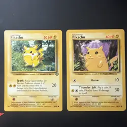 1999 Pokemon Pikachu #58 Yellow Cheeks Base Set & 1999 Jungle Set Pikachu #60 - Image 1