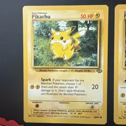 1999 Pokemon Pikachu #58 Yellow Cheeks Base Set & 1999 Jungle Set Pikachu #60 - Image 2