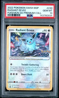2022 POKEMON SWSH BLACK STAR PROMO #230 RADIANT EEVEE PSA 10 - Image 1
