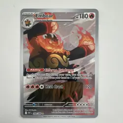 Pokemon Emboar 098/086 white Flare Secret Rare Holo NM - Image 1