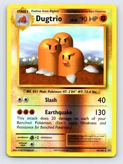 2016 Pokemon XY Evolutions DUGTRIO Reverse Holo 56/108 - Image 1