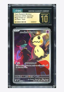 Pokemon CGC 10 PRISTINE Team Rocket's Mimikyu AR 2025 205/193 M2a Japanese - Image 1