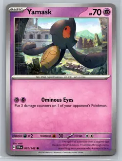 Yamask #062/142 Stellar Crown Common - Pokemon Cards D77 - Image 1