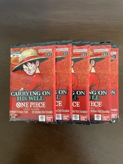 One Piece Carrying On His Will OP-13 Five 5 Booster Packs Lot English J - Image 1