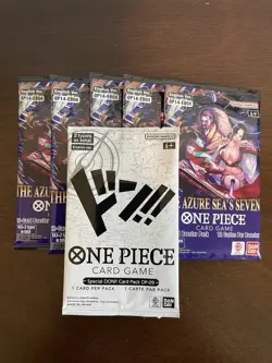 One Piece The Azure Sea’s Seven OP-14 EB-04 5 Booster Pack & 1 DON Pack English - Image 1