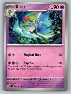 Kirlia #028/091 SV: Paldean Fates Common - Pokemon Cards D77 - Image 1