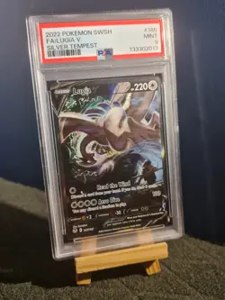 Lugia v Alternate Full Art Holo Card 186/195 Sword & Shield Silver Tempest PSA 9 - Image 2