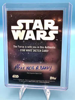 🔥 1/1 Star Wars Sketch Card Original Art Neil A Brady Topps 💎 - Image 2