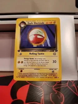 Dark Electrode 1st Edition 34/82 Team Rocket Vintage Non-Holo Pokemon Card TCG - Image 1